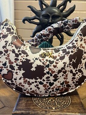 Betsey Johnson Isla Cow Print Shoulder Bag